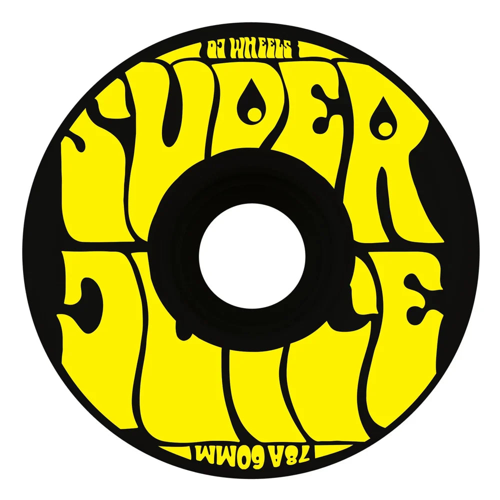 OJ Wheels Super Juice 60mm 78a - Black/Yellow (Set of 4)