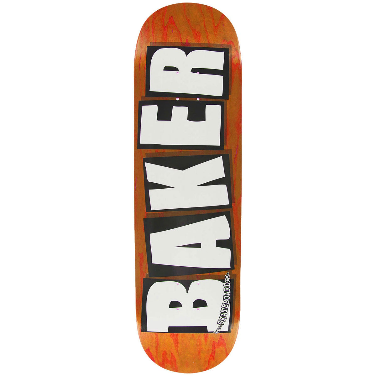 Baker Skateboard Deck Logo Veneers B2 Orange 8.5" x 32.5"