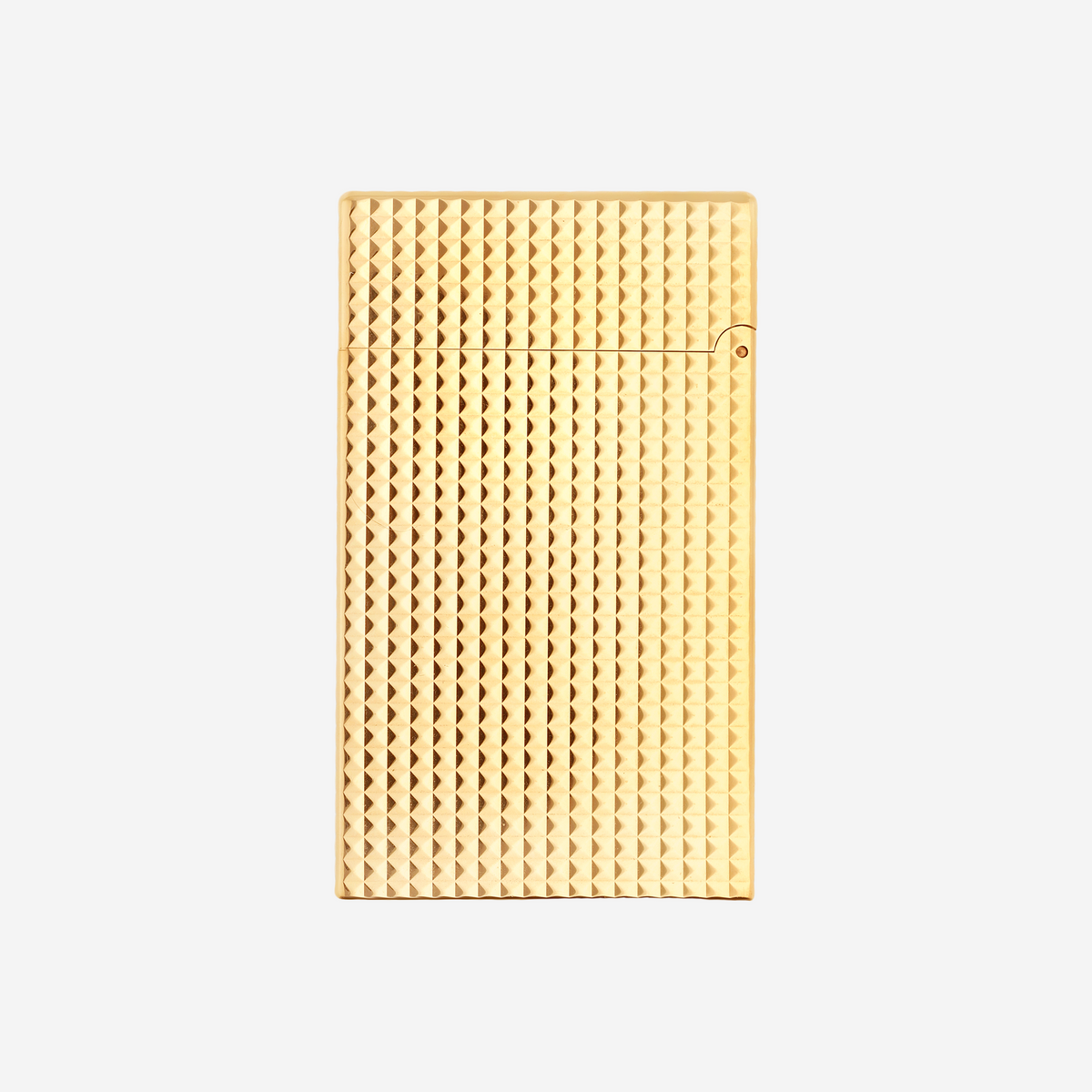 S.T. Dupont Le Grand Brass & Yellow Gold Plated Diamond Head Lighter C23009