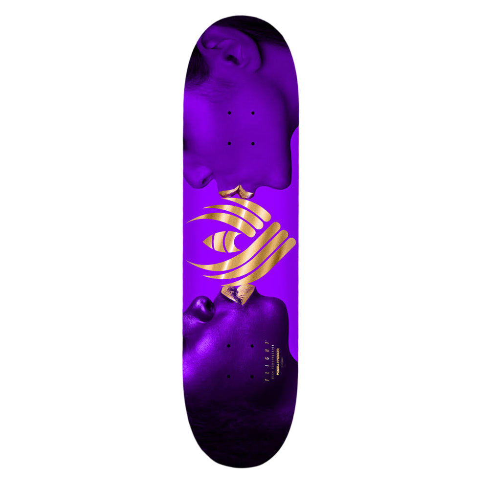 Powell Peralta Kiss Flight Skateboard Deck - 8.38″ Purple/Goil Foil