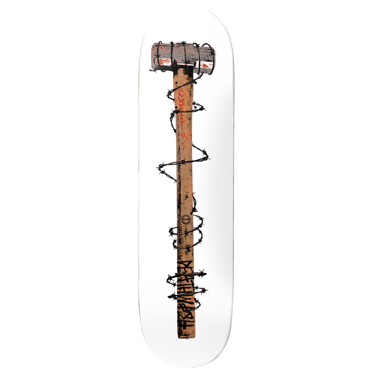 Deathwish Skateboard Deck Erik Ellington Sledge White 8.5" x 31.875"