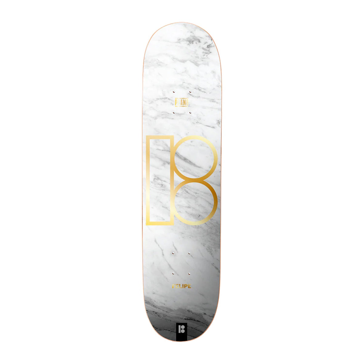 Plan B Skateboard Deck Gustavo White Marble Twin 8.0" x 31.5"