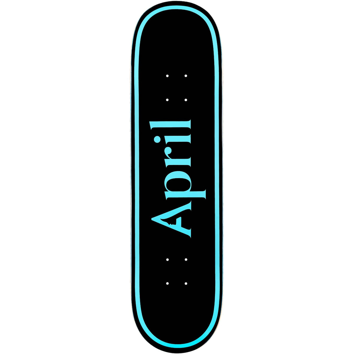 April OG Logo Blue Black Skateboard Deck 8.5"