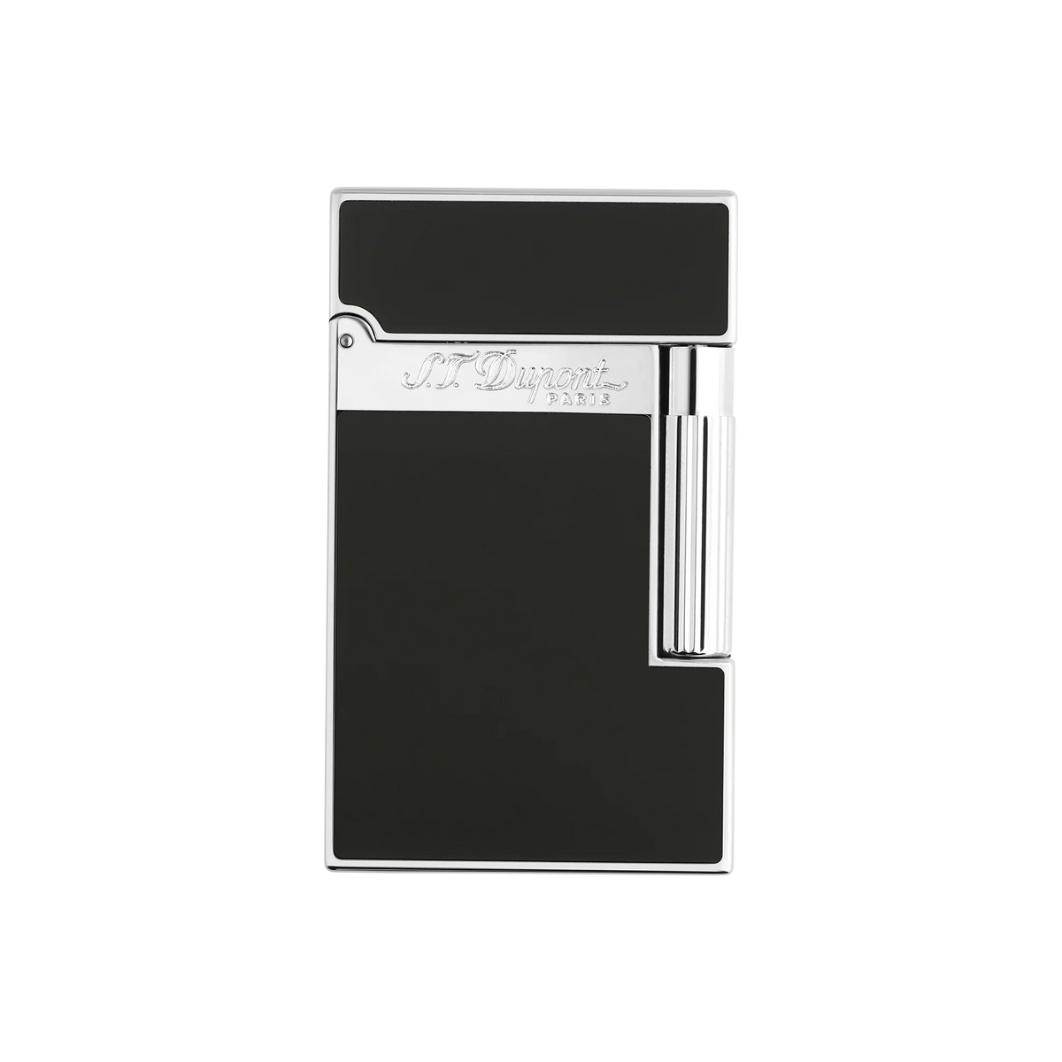 S.T. DUPONT LIGNE 2 BLACK LACQUERED PALLADIUM LIGHTER/BRIQUET 016296