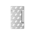 S.T. DUPONT Initial Cube Guilloche Palladium Lighter/Briquet 020840