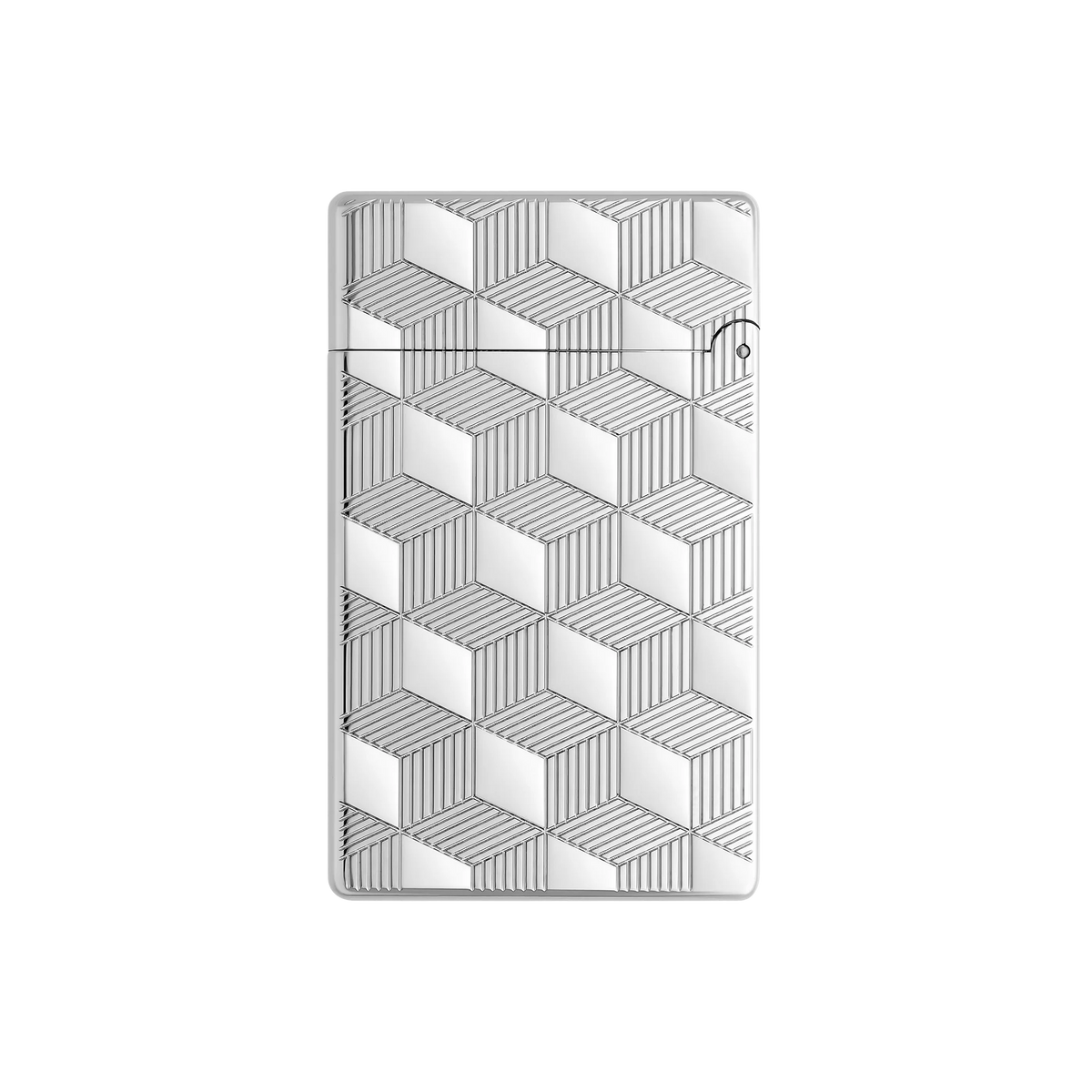 S.T. DUPONT Initial Cube Guilloche Palladium Lighter/Briquet 020840