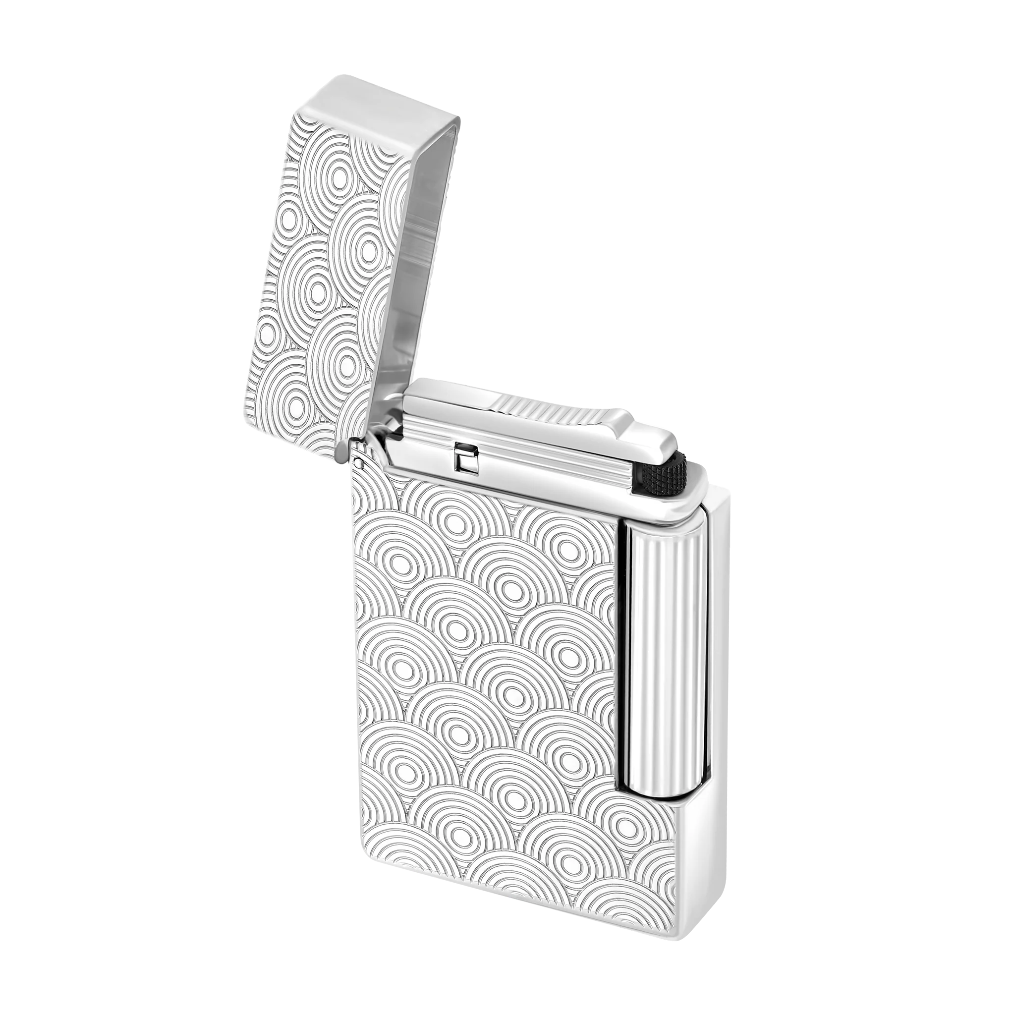 S.T. DUPONT Initial Cinetique Guilloche Palladium Lighter/Briquet 020844