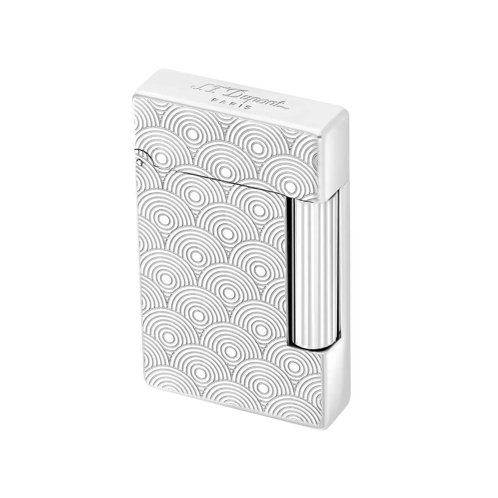 S.T. DUPONT Initial Cinetique Guilloche Palladium Lighter/Briquet 020844