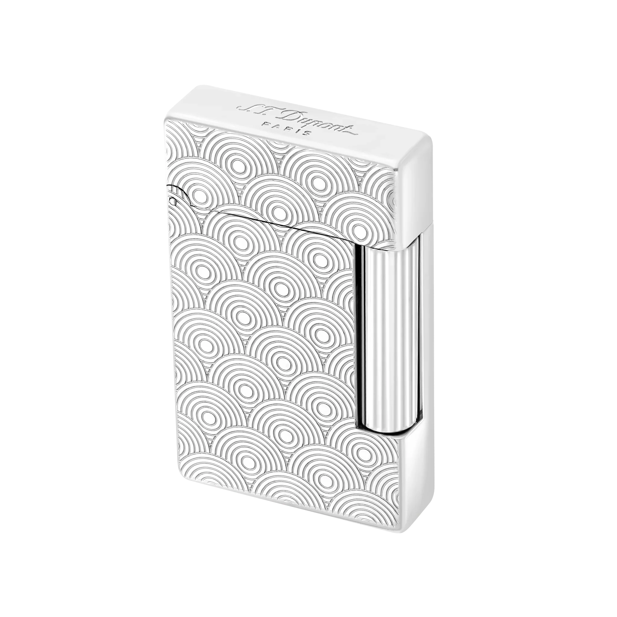 S.T. DUPONT Initial Cinetique Guilloche Palladium Lighter/Briquet 020844