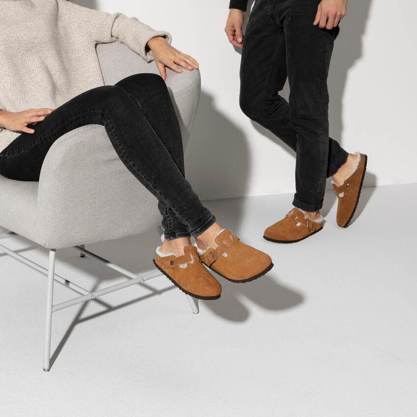 Unisex Boston Shearling Suede Leather Mink Medium/Narrow