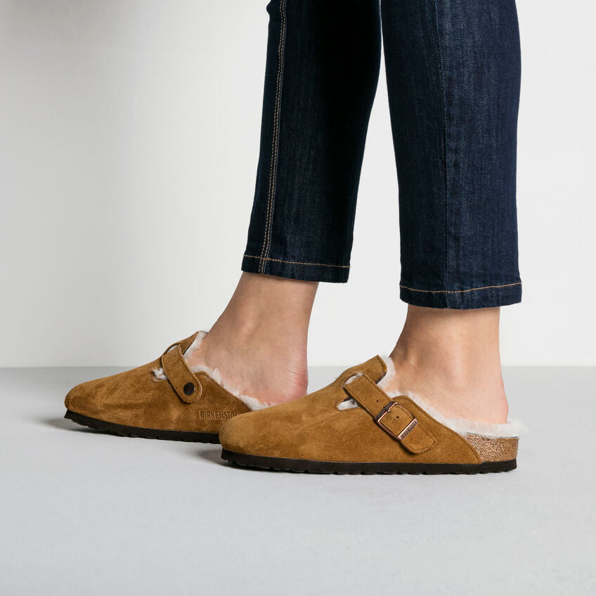 Unisex Boston Shearling Suede Leather Mink Regular/Wide