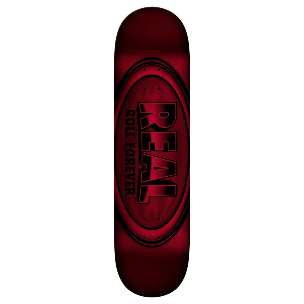 Real Skateboard Deck Basalt DBX Oval 8.38" x 32.25" Red Foil
