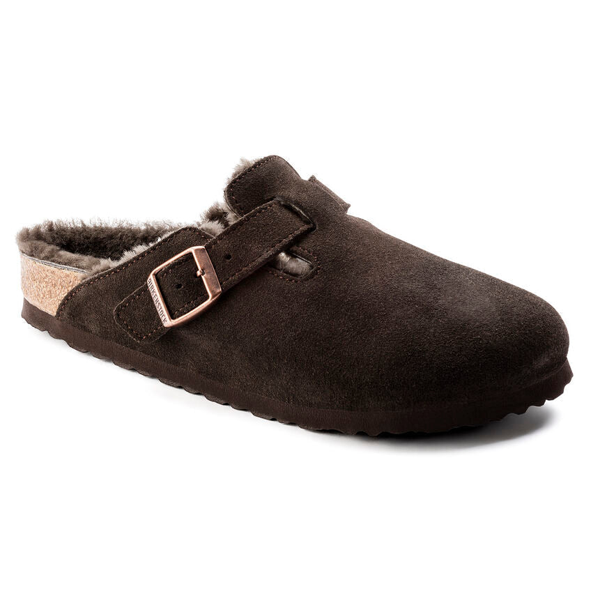 Unisex Boston Shearling Suede Leather Mocha Regular/Wide