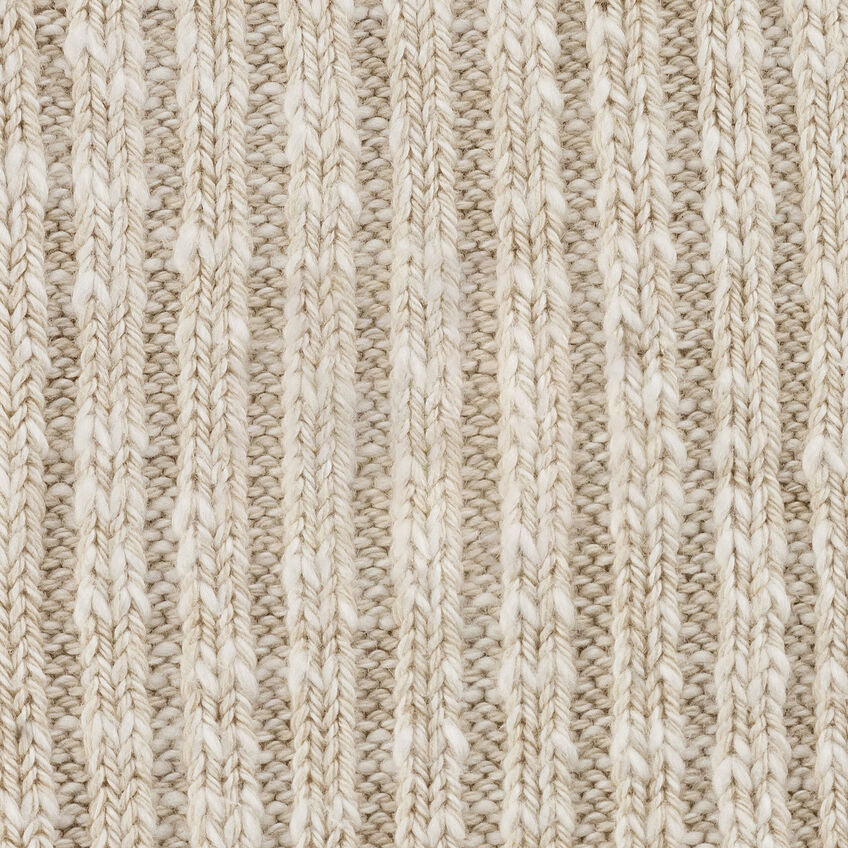 Cotton Slub Men  Beige/White