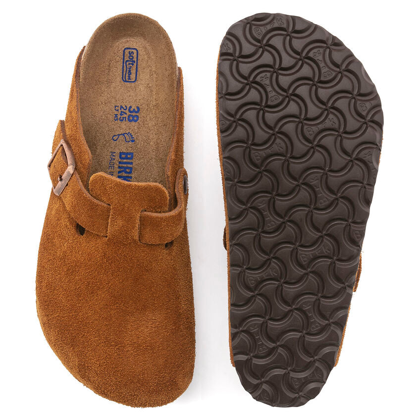 Unisex Boston Soft Footbed Suede Leather Mink Regular/Wide