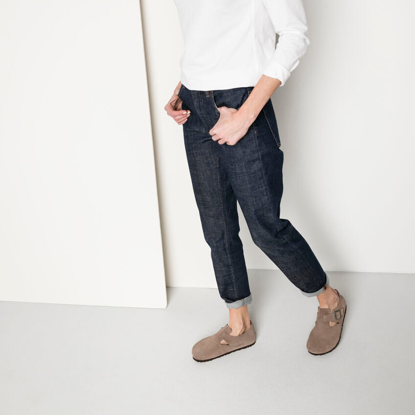 Unisex London Suede Leather Taupe Regular/Wide
