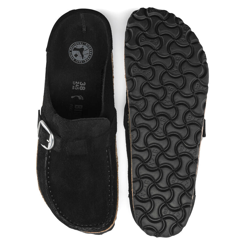 Women's Buckley Suede Leather Black Regular/Wide