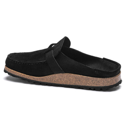 Women's Buckley Suede Leather Black Regular/Wide