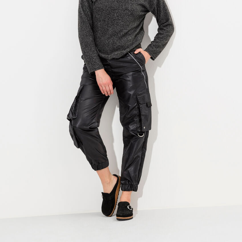 Women's Buckley Suede Leather Black Regular/Wide