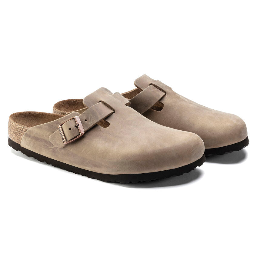 Unisex Boston Soft Footbed Oiled Leather Tobacco Regular/Wide