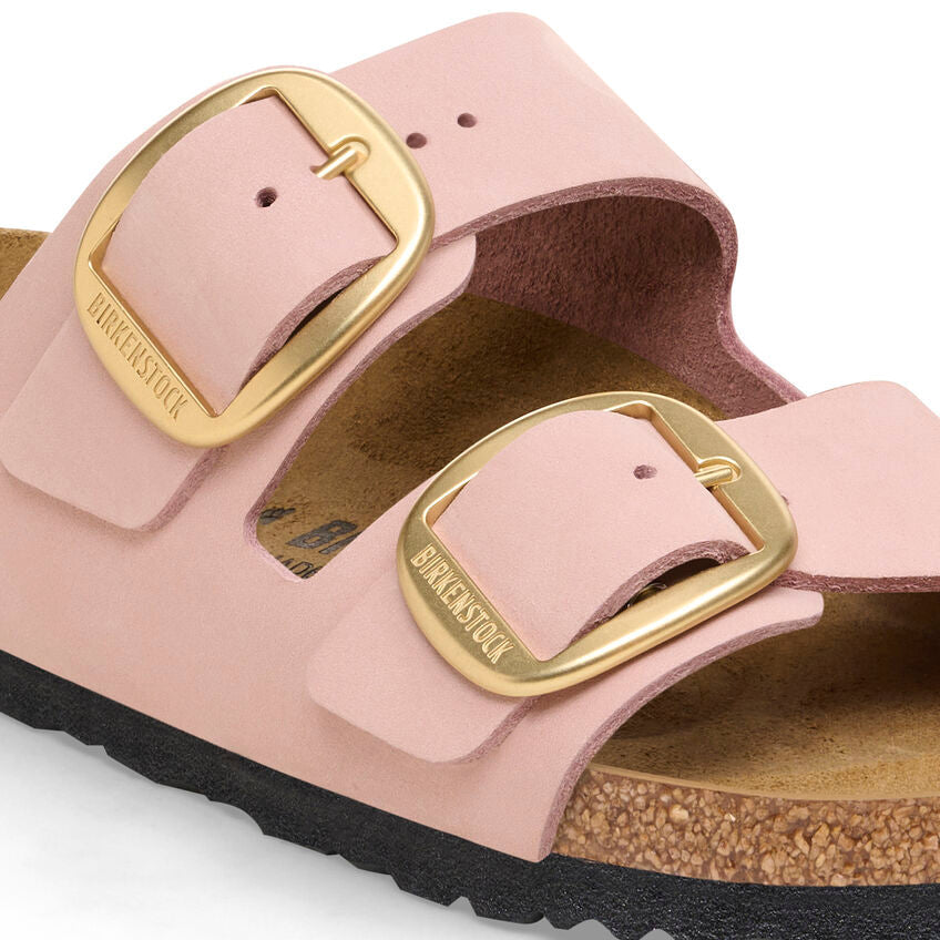 Women's Arizona Big Buckle Natural Leather Patent Soft Pink Medium/Narrow