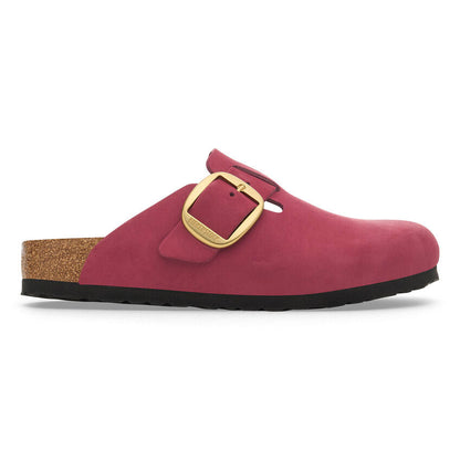 Women's Boston Big Buckle Nubuck Leather Berry Crush Medium/Narrow