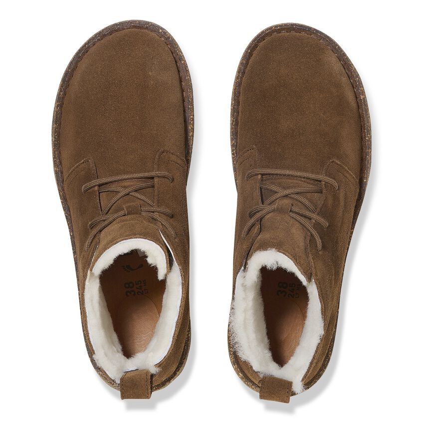 Uppsala Mid Shearling Suede Leather Regular/Wide Dark Tea