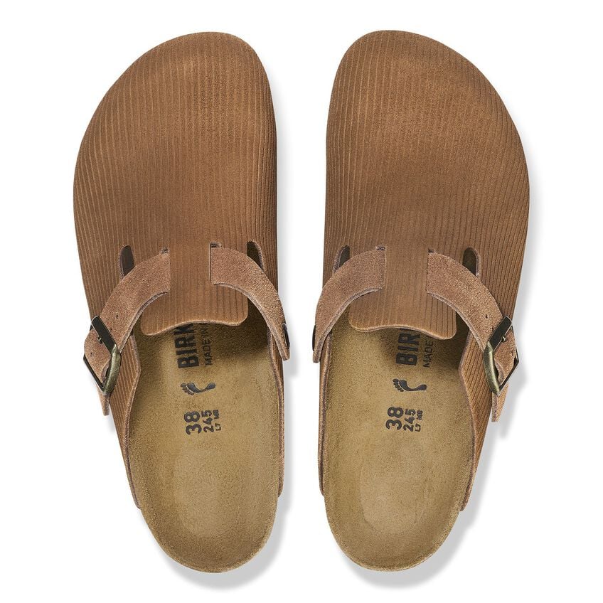 Men's Boston Suede Embossed Corduroy Dark Tea Regular/Wide