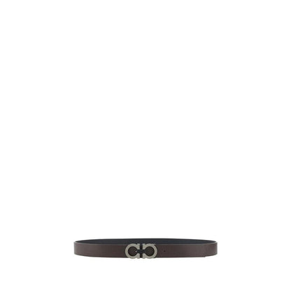 Ferragamo Black Calf Leather Bos Taurus Regular Belt