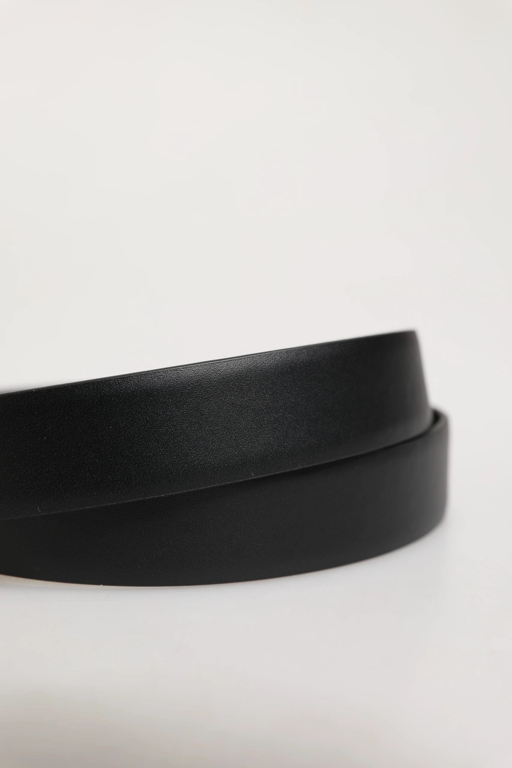Dolce & Gabbana Men Black Classic Leather Metal Buckle Belt