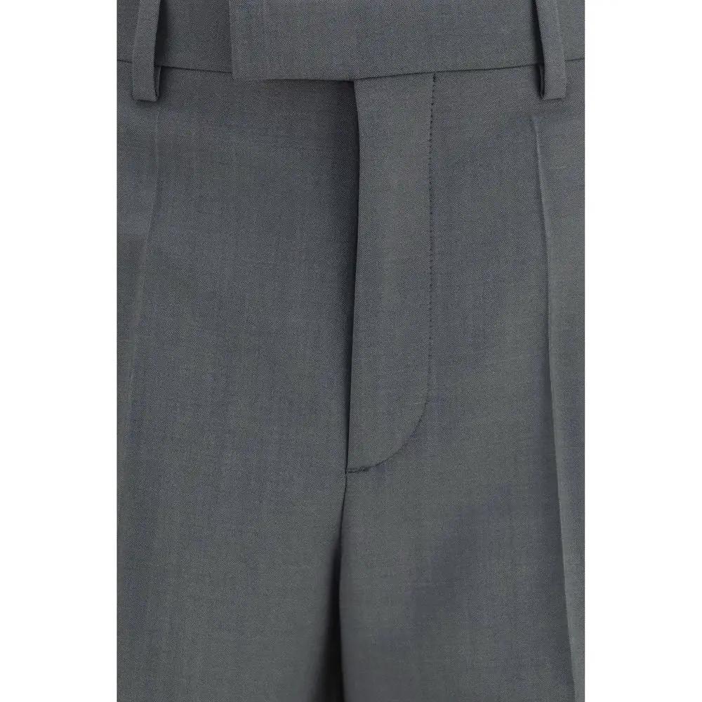 Valentino Garavani Gray Wool Oves Aries Dress Pants