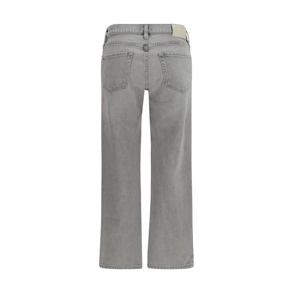 Citizens of Humanity Gray Cotton Straight-Leg Jeans
