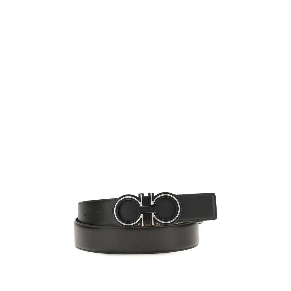Ferragamo Blue Calf Leather Bos Taurus Regular Belt