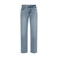 7FOR Blue Cotton Straight-Leg Jeans