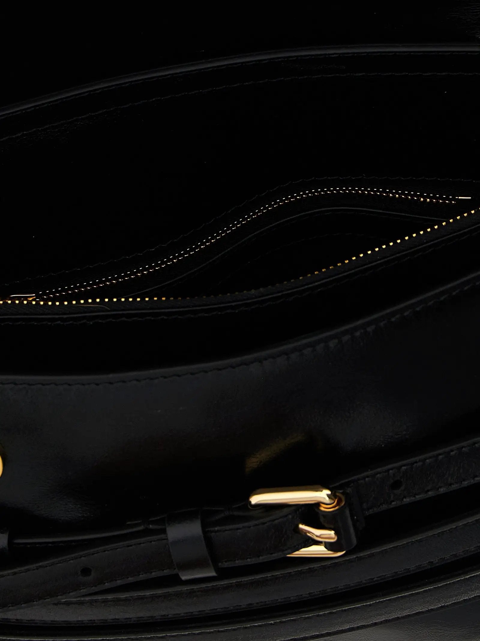 Moschino Black Leather Crossbody Bag