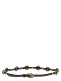 PINKO Black Calfskin Thin Belt