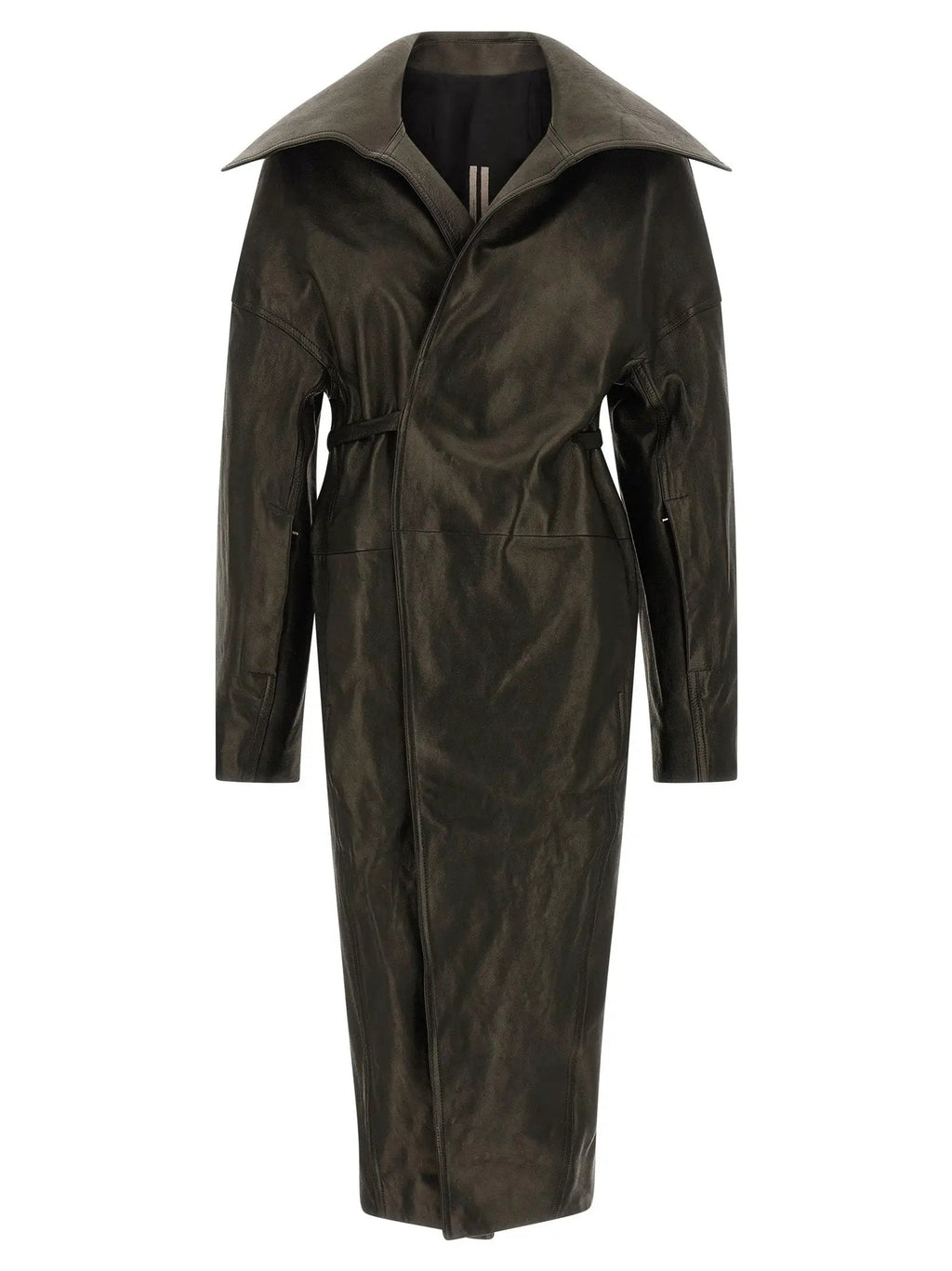 Rick Owens Black Lamb Leather Coat
