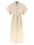 PINKO Beige Cotton Midi Dress