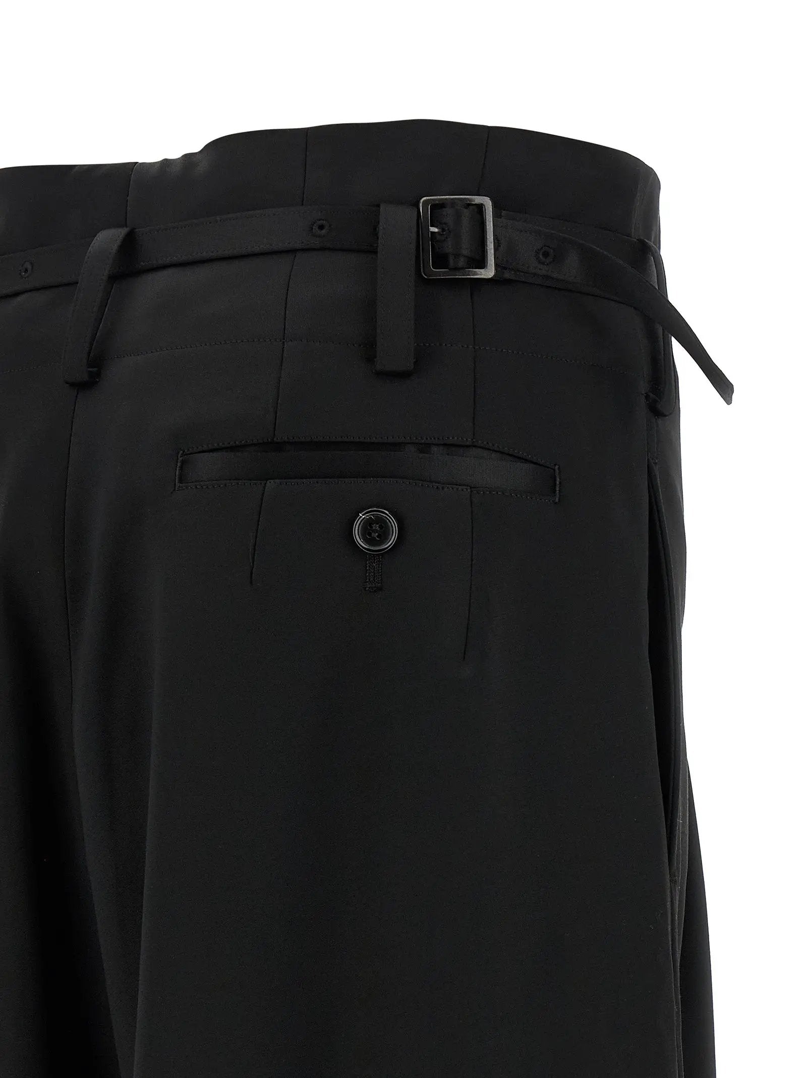 Junya Watanabe Black Acetate Flared Pants