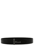 Tom Ford Black Calfskin Regular Belt