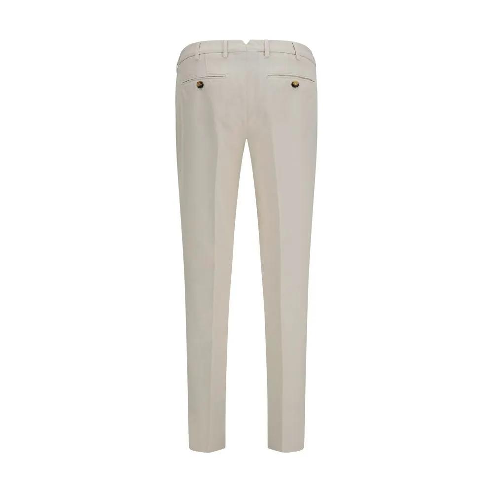 Brunello Cucinelli White Cotton Casual Pants