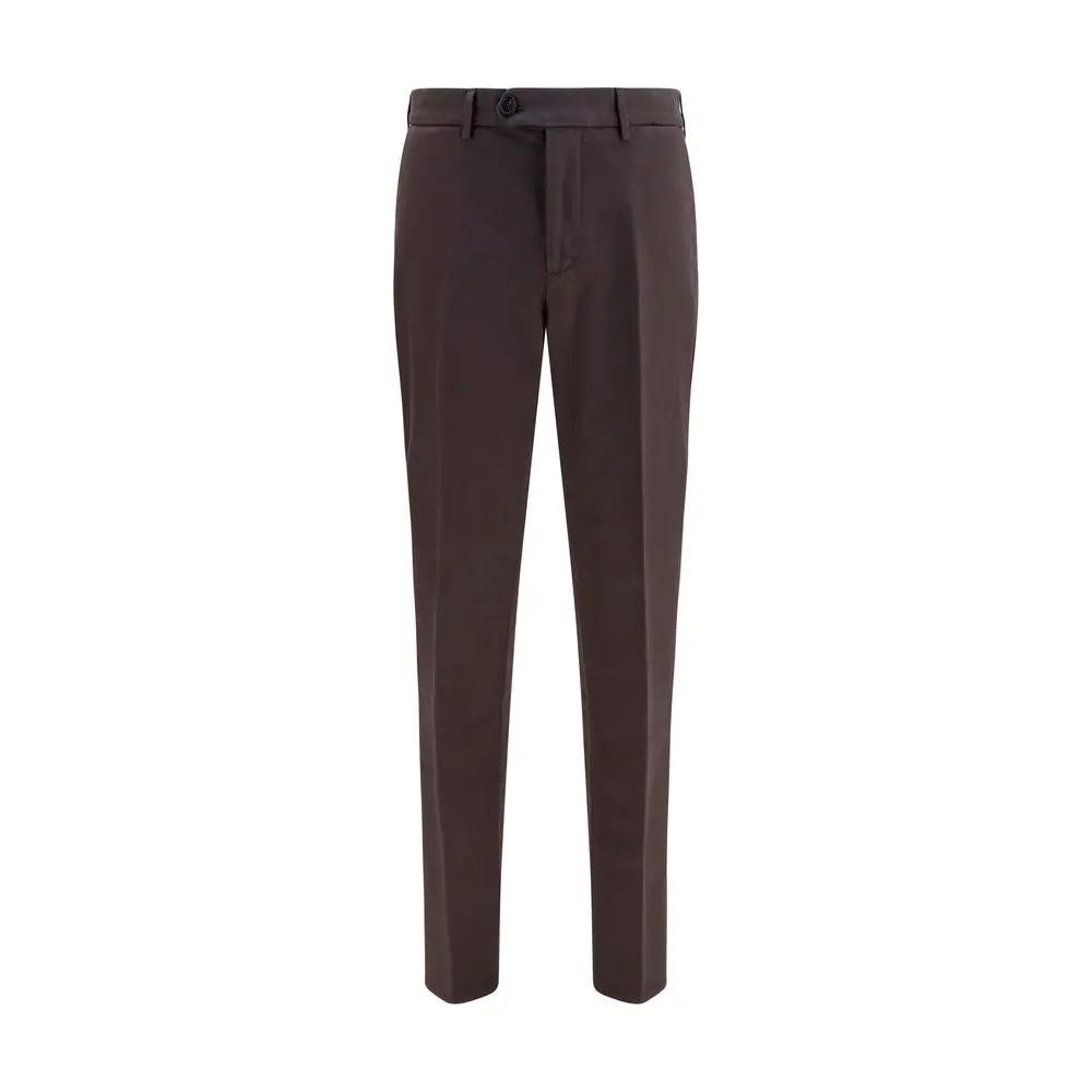 Brunello Cucinelli Brown Cotton Casual Pants
