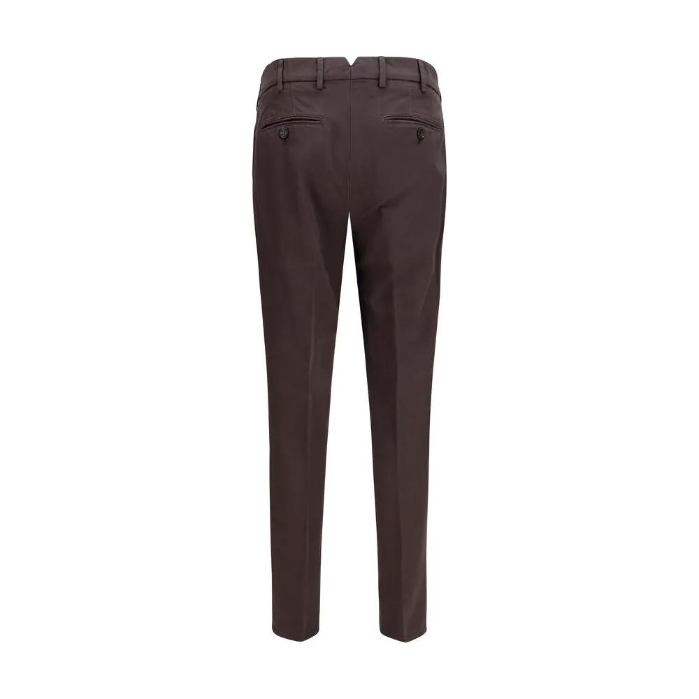 Brunello Cucinelli Brown Cotton Casual Pants