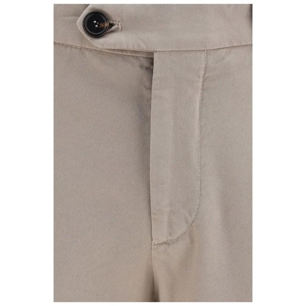 Brunello Cucinelli Beige Cotton Casual Pants
