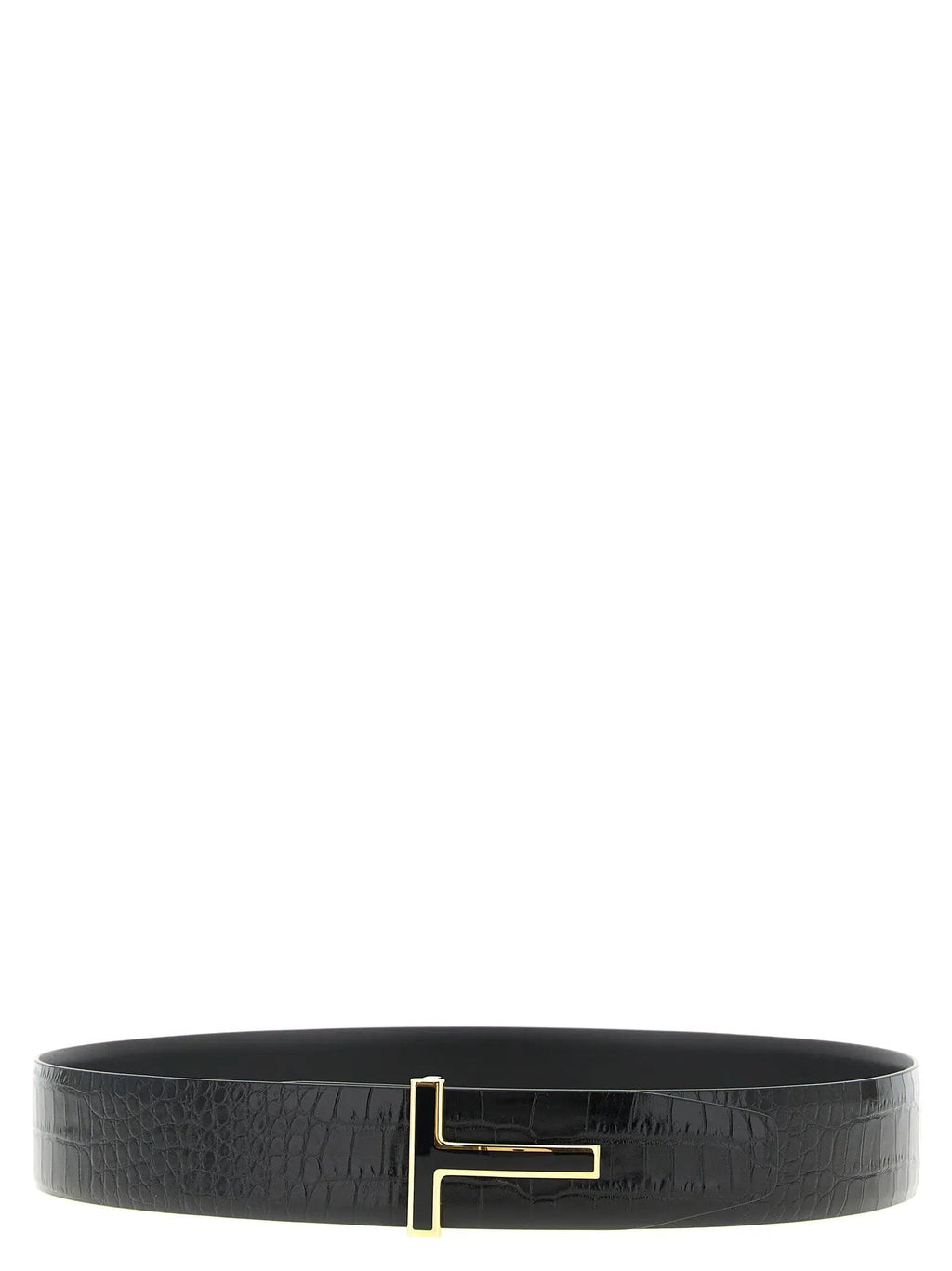 Tom Ford Black Calfskin Regular Belt