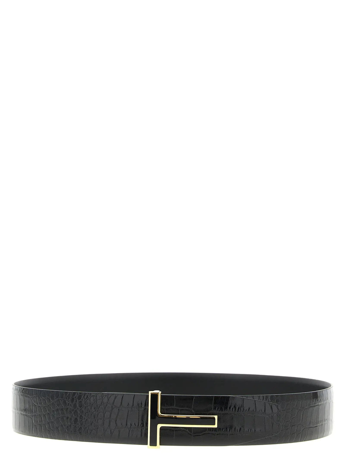 Tom Ford Black Calfskin Regular Belt