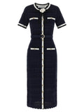 Self-Portrait Blue Cotton Midi Dress