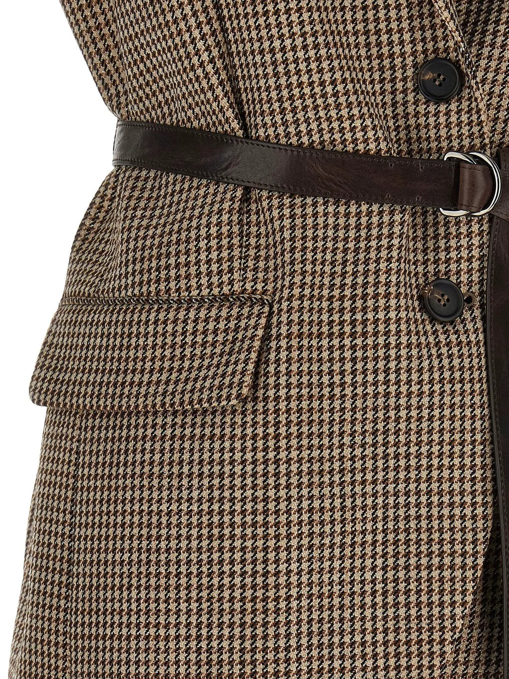 Brunello Cucinelli Beige Virgin Wool Sleeveless Jacket