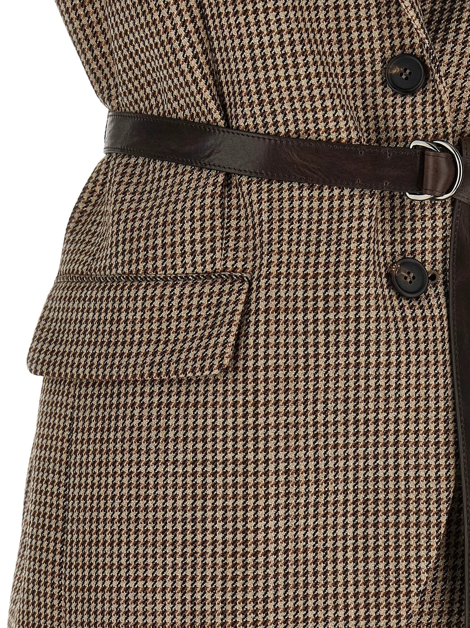 Brunello Cucinelli Beige Virgin Wool Sleeveless Jacket