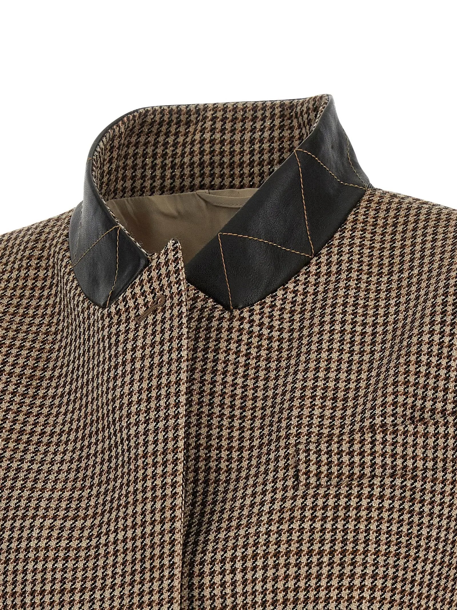 Brunello Cucinelli Beige Virgin Wool Sleeveless Jacket